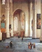 LORME, Anthonie de Interior of the St Laurenskerk in Rotterdam g Spain oil painting artist